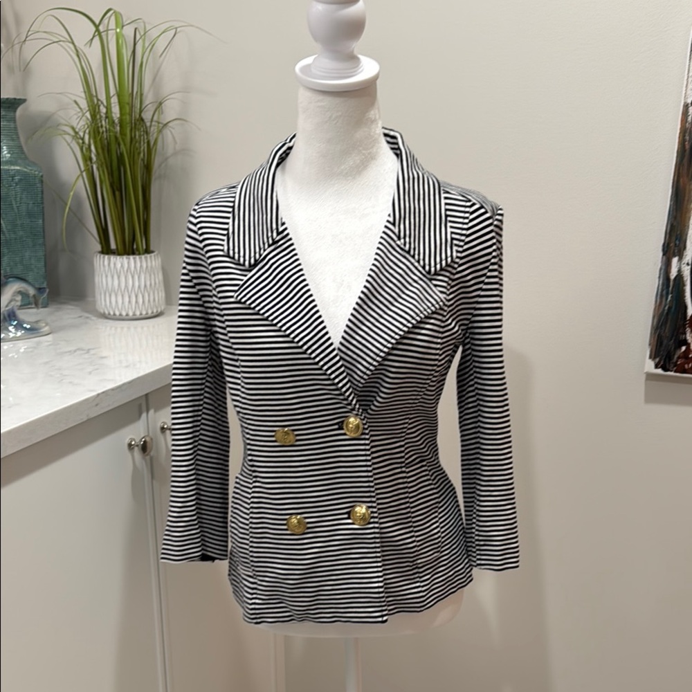 CAbI Striped Double-Breasted Women's Jacket